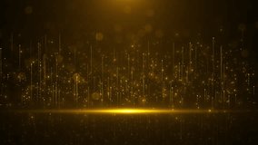 Beautiful golden particle light awards stage particle light awards stage luxury red curtain glitter. background Stage Golden Awards with sliding spotlights, Particle golden shiny circle frame platform - Powered by Shutterstock - Get 15% off with code: PIKWIZARD15