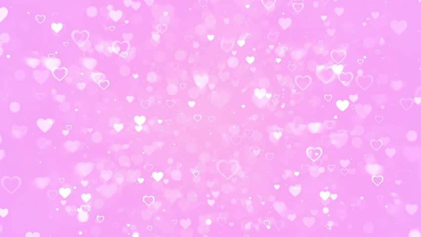 Cute pink hearts, shiny stars glowing glittering particles dark red gradient background. romantic Wedding anniversary, love . Bokeh, particle shimmer, sparkle, heart Love heart greeting Mother