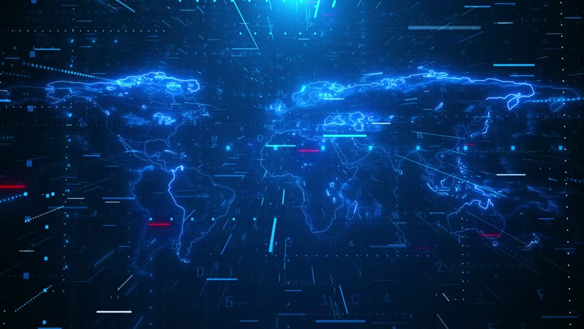 Global earth map rotating digital world breaking news Studio Animation. world map and data processing over globe. Global computing and data processing concept. data exchange, technological networks - Powered by Shutterstock - Get 15% off with code: PIKWIZARD15
