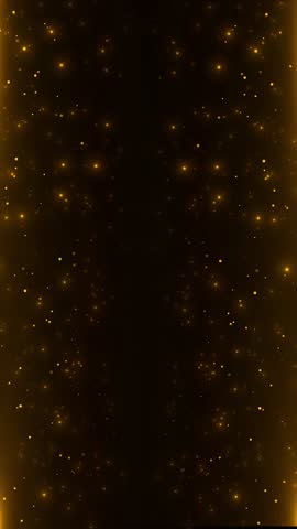 Gold particles abstract background shining golden floor particle stars dust. futuristic glittering in space. glitter sparkle bubbles champagne particles stars on black happy new year holiday concept
