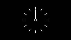 Animated time-lapse of clock icon on black background - Powered by Shutterstock - Get 15% off with code: PIKWIZARD15