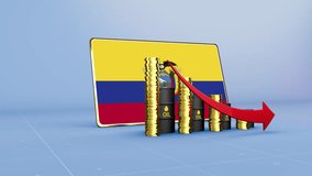 Ecuador Oil Revenue Decline 3D Economic Crisis Infographic for Energy and Finance - Powered by Shutterstock - Get 15% off with code: PIKWIZARD15