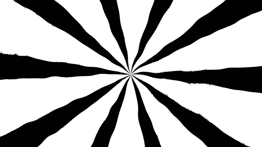Black and white sunburst Background, seamless loop rotation, Sunburst radiation cartoon. Summer retro burst sun rays, Sun Sunburst Pattern. Retro Background footage. Scribble Vintage sunbeam frame