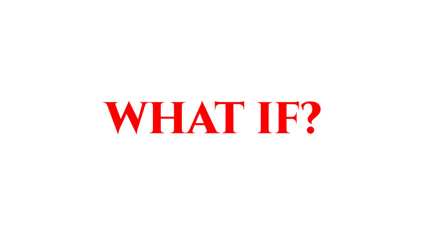 Bold "What If?" animated text in vibrant red. This strong, attention-grabbing asset is perfect for questions, curiosity, and impactful storytelling. alpha channel