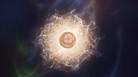 Bright cosmic explosion with a glowing orb at center - Powered by Shutterstock - Get 15% off with code: PIKWIZARD15