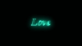 Neon text word Love. glowing neon text love message. valentines day concept. romantic lettering See less Neon love text glowing animation. - Powered by Shutterstock - Get 15% off with code: PIKWIZARD15