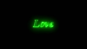Neon text word Love. glowing neon text love message. valentines day concept. romantic lettering See less Neon love text glowing animation. - Powered by Shutterstock - Get 15% off with code: PIKWIZARD15