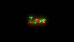 Neon text word Love. glowing neon text love message. valentines day concept. romantic lettering See less Neon love text glowing animation. - Powered by Shutterstock - Get 15% off with code: PIKWIZARD15