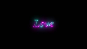 Neon text word Love. glowing neon text love message. valentines day concept. romantic lettering See less Neon love text glowing animation. - Powered by Shutterstock - Get 15% off with code: PIKWIZARD15