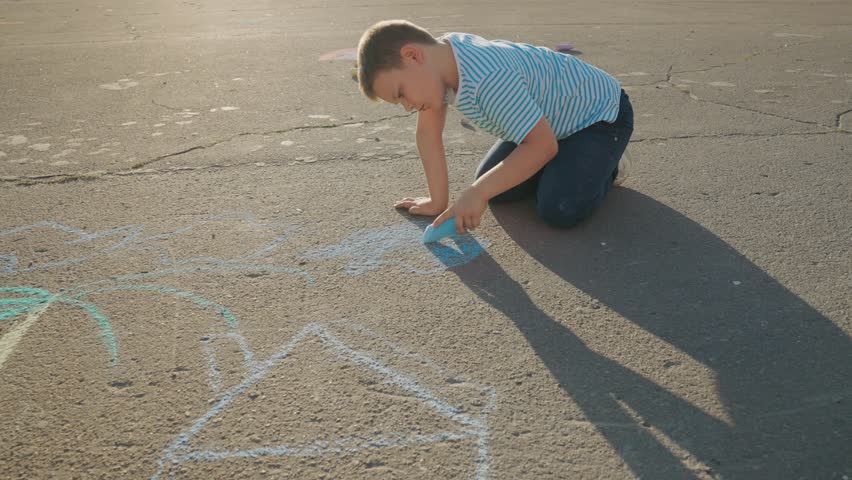 Kid child baby boy girl happy family, child dream, Boy and girl paint street, sidewalk magic happens, bonding with colors, joy in motion, kids play art games, childhood fun loop, outdoor masterpiece