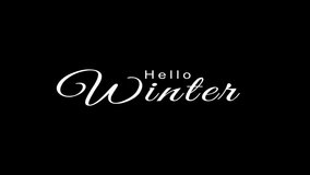 White hello winter text animation with alpha channel background. Suitable for winterthemed projects, social media posts, greeting cards, and seasonal designs. - Powered by Shutterstock - Get 15% off with code: PIKWIZARD15
