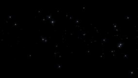 4K 3D seamless loop of shinny optical flare stars particles animation on black background. Graphic motion overlay effect loop with galaxy sky twinkling light in the space animation. Galaxy space  - Powered by Shutterstock - Get 15% off with code: PIKWIZARD15