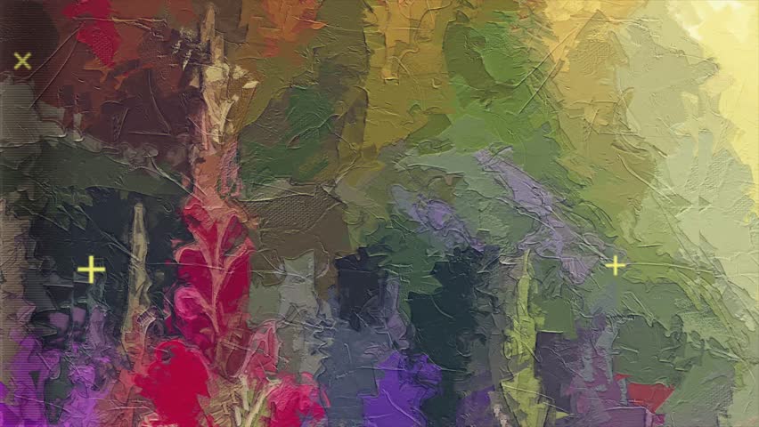 Various oil paintings, floral landscapes, streams, chrysanthemums, horses, cottages, birds, plum blossoms