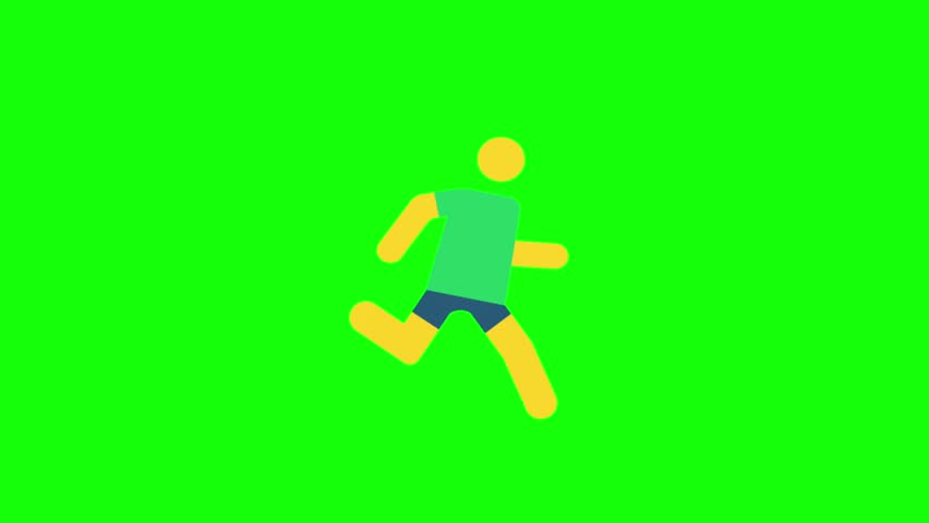 Pictogram sport icon 4K animation with green screen background