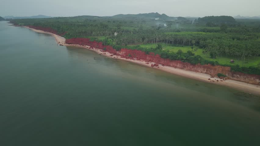 Red cliff in the south of Thailand