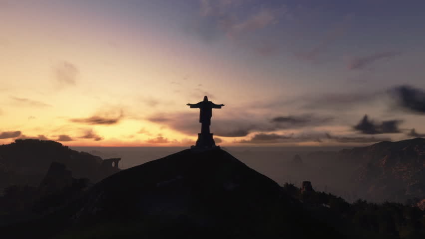 Christ the Redeemer at Sunrise, Rio de Janeiro