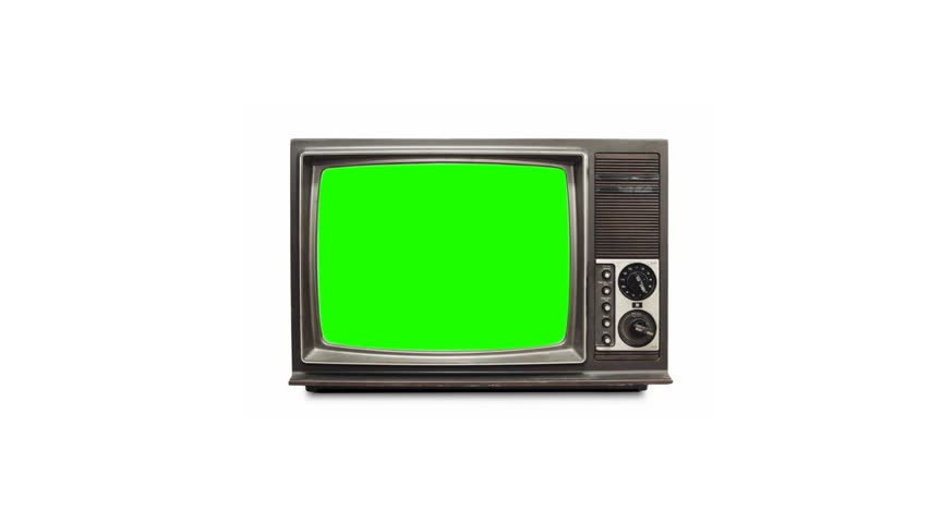 TV screen with green screen