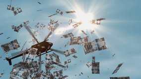 Ghana Cedi Ghanaian money banknotes helicopter money dropping. 100 GHC notes abstract 3d concept of inflation, money printing, finance, economy, crisis and quantitative easing. - Powered by Shutterstock - Get 15% off with code: PIKWIZARD15