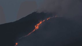 Mount Etna erupted. Lava flow go to south weast side of volcano. - Powered by Shutterstock - Get 15% off with code: PIKWIZARD15