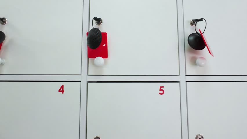 Shopping lockers for shoppers at the store.