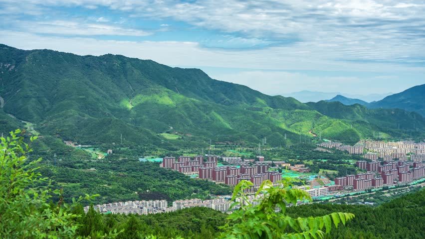 Beijing, China - 24th August 2025 - Overlooking Beijing Mentougou district from Western hills