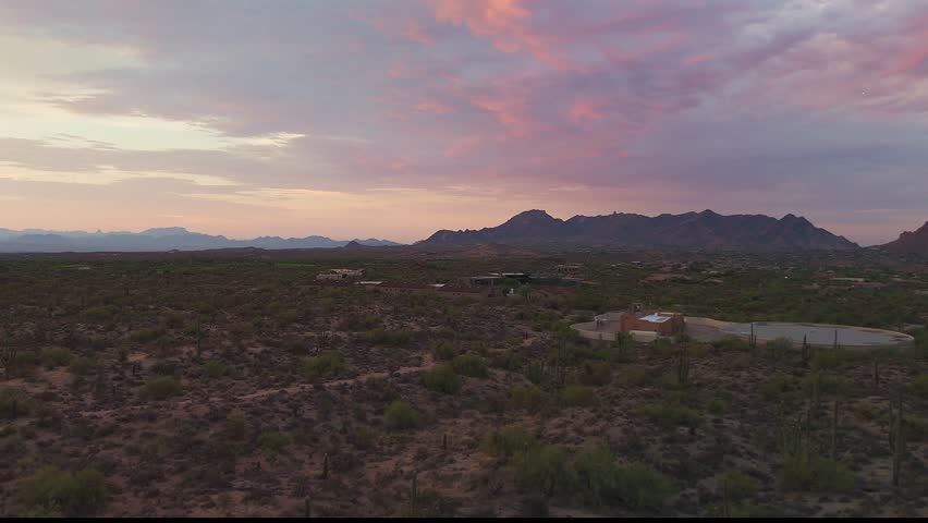Desert Sunrise Drone Footage In North Scottsdale Arizona 