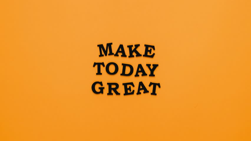 Inspirational “Make Today Great” text on a vibrant animated art background. Perfect for motivational posters, greeting cards, social media posts, digital wallpapers, and positive lifestyle designs.