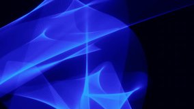 Elegant digital mesh of blue light ribbons crossing over a dark backdrop, forming an abstract waveform - Powered by Shutterstock - Get 15% off with code: PIKWIZARD15
