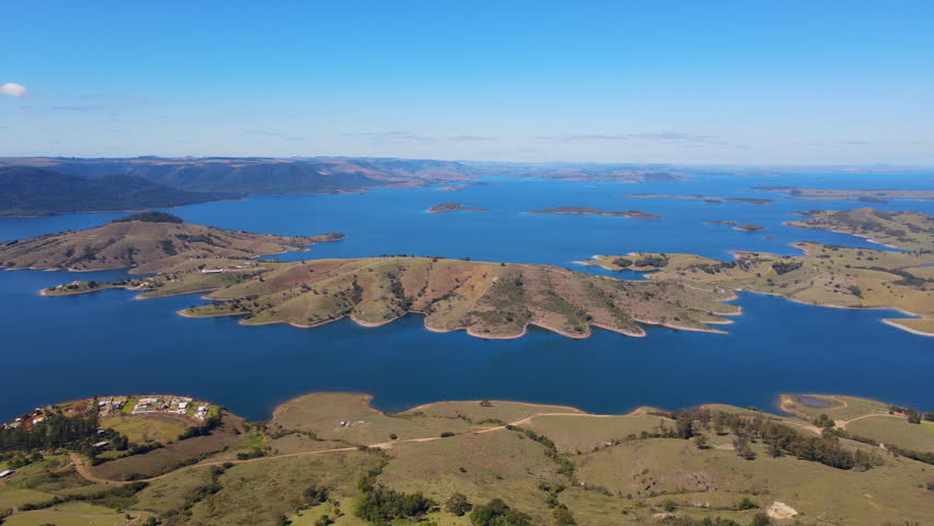 Aerial view from Morro do Gaviao, Sao Paulo, Brazil
