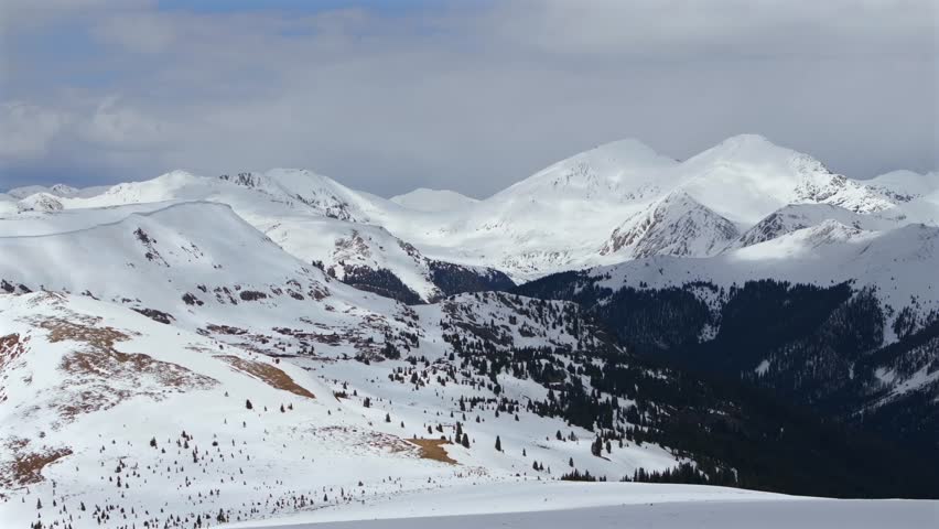 Montezuma Deer Creek Grays and Torreys Kelso Ridge peak Rocky Mountains winter deep snowpack aerial drone Colorado deep backcountry avalanche terrain chutes cornice Arapaho National Forest parallax