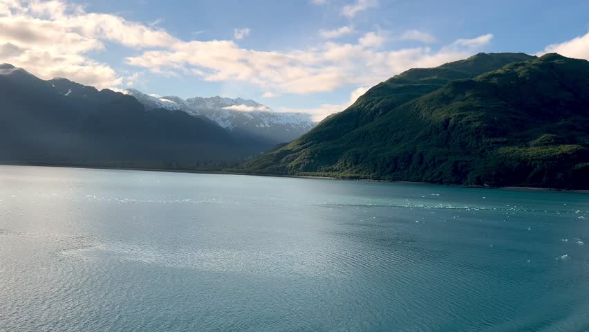 the inside passage in alaska with water and mountains