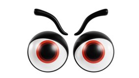 3D Angry Eye Emoji Animation | Alpha Loop - Powered by Shutterstock - Get 15% off with code: PIKWIZARD15