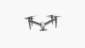 3D animation of flying drone moving in different directions on white background with alpha channel - Powered by Shutterstock - Get 15% off with code: PIKWIZARD15