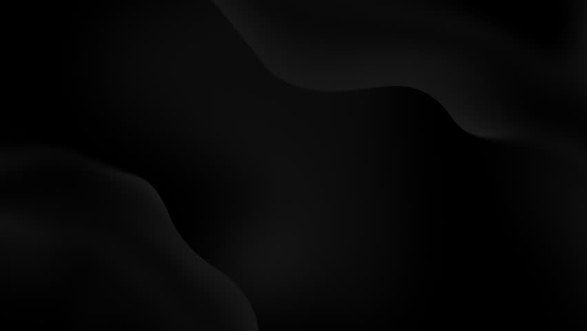 Dark liquid black background. Wavy vector shapes flow into the frame. Monochrome black gray abstract background with smooth flowing graphic shapes Black Friday, wallpaper, looped footage. 4k 60 fps