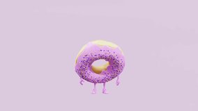 3D animation of a cute pink donut character looking sad. Adorable dessert mascot with sprinkles showing emotion, perfect for cartoon, kids, food, and creative projects. - Powered by Shutterstock - Get 15% off with code: PIKWIZARD15