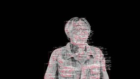 Digital identification by appearance. Face grid: recognition technology. Computer Vision. Data science. - Powered by Shutterstock - Get 15% off with code: PIKWIZARD15