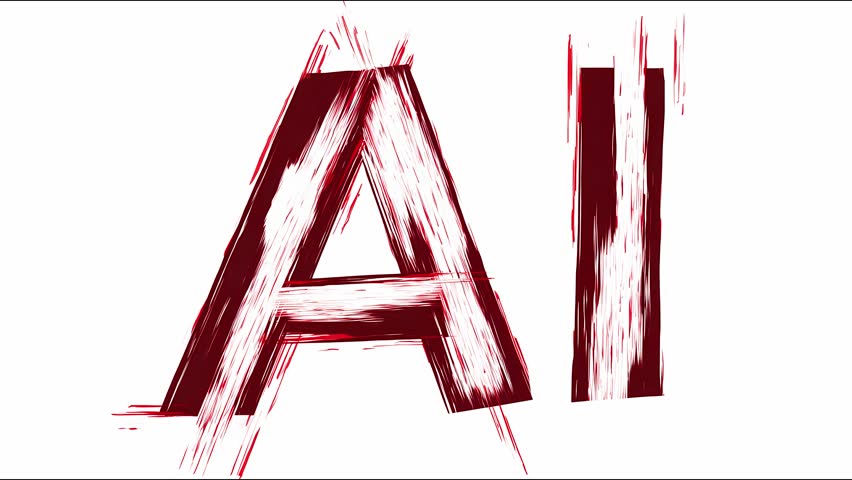Ai glitch: dynamic handdrawn motion with abstract brushstroke animation
