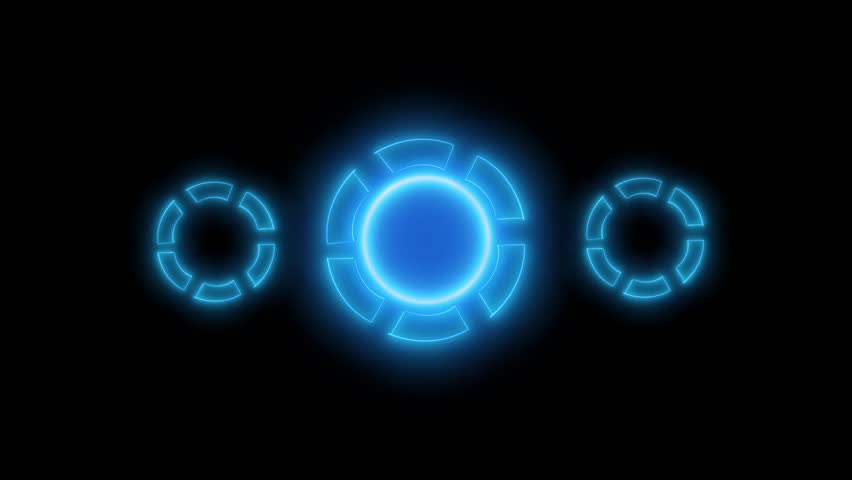 Futuristic hud circle horizontal all the video hi-tech round frame with light effects.Hi-tech hud frame horizontal all the video futuristic sci-fi round circle background
