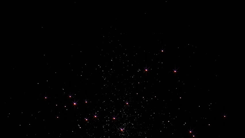 Abstract animation concept of stars and particles. 4k loop bokeh background with light glitter particles