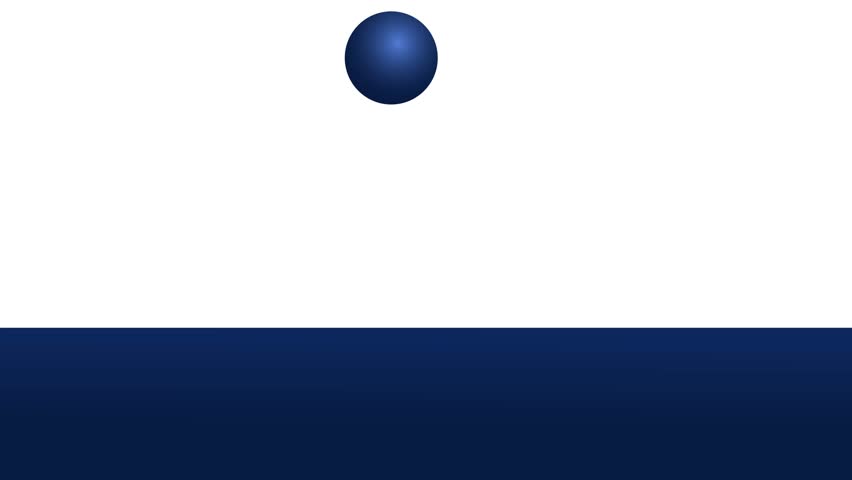 Bouncing ball blue with white background 