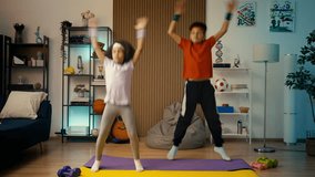 Cute African American siblings doing morning workout, active healthy lifestyle - Powered by Shutterstock - Get 15% off with code: PIKWIZARD15