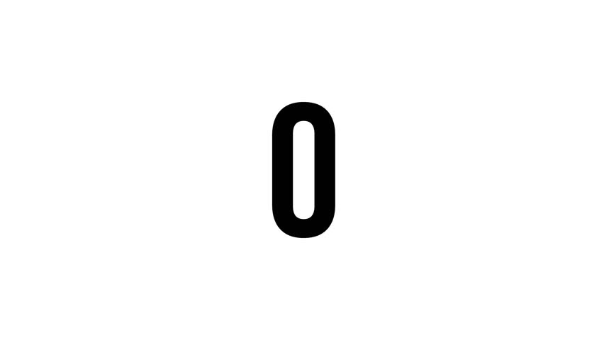 Animated number counter from zero to four thousand with black ink drops on a white background