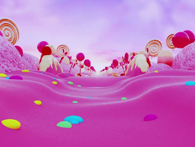 Colorful candy background loop with sweets, lollipops, chocolates, and gummy patterns. Perfect for kids’ videos, cartoon projects, party designs, animations, game backgrounds, YouTube intros, and adve