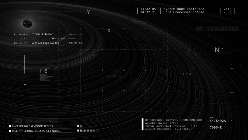 Saturn cosmic HUD Planet out of space 2GFX map Technology infographic elements appearing Sci Fi 2D texture. User Interface data display.