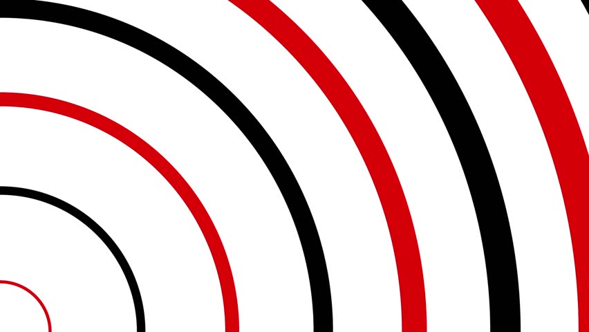 flat circle motion loop white black and red