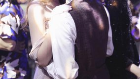 High school graduates dancing on prom, waltz and classical ball dance in dresses and suits on school graduation party, girls and boys classical ballroom dancers, couples dance quadrille and polonaise - Powered by Shutterstock - Get 15% off with code: PIKWIZARD15