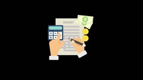 A budget planning scene with a calculator, money, and hands writing on paper. The image conveys financial management, investment, and economic strategy on black. - Powered by Shutterstock - Get 15% off with code: PIKWIZARD15