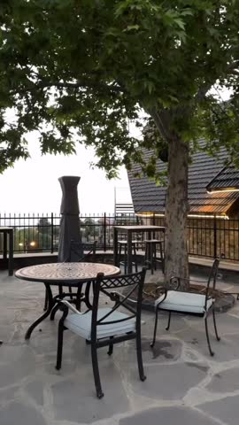 A tranquil day in an A-frame chalet, part of the Jacob Neve Ativ resort, located in the village of Neve Ativ in the Golan Heights, Israel. On September 2024
