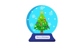 Christmas globe icon animation. 4k video, snow globe. - Powered by Shutterstock - Get 15% off with code: PIKWIZARD15