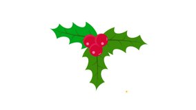 Christmas Mistletoe icon animation,4k video ,Christmas Mistletoe,Christmas - Powered by Shutterstock - Get 15% off with code: PIKWIZARD15